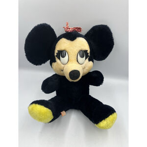 Vintage Walt Disney Production Minnie Mouse 7" Plush Stuffed 1977